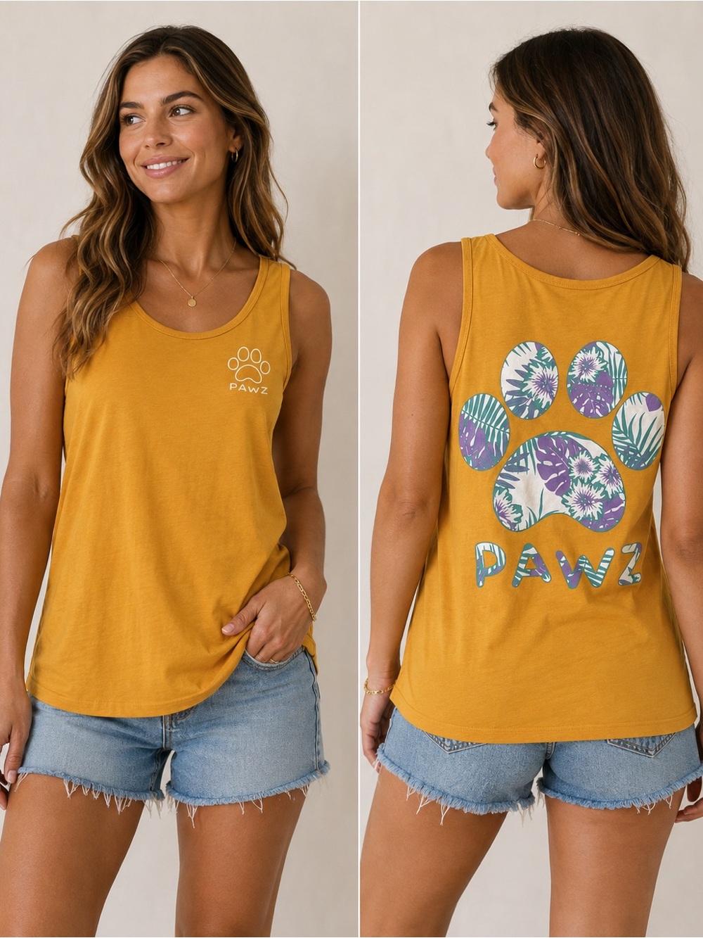 PAWZ‎ Yellow Tank Top